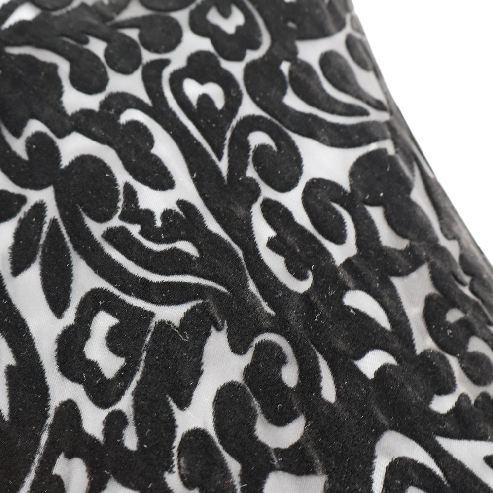 Sarah Campbell Black Burnout Velvet Damask Maxi Dress Womens L Gown Formal Boho - Picture 8 of 16